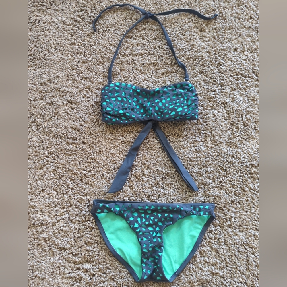 Xhilaration Two Piece Halter Tie-Back Swimsuit